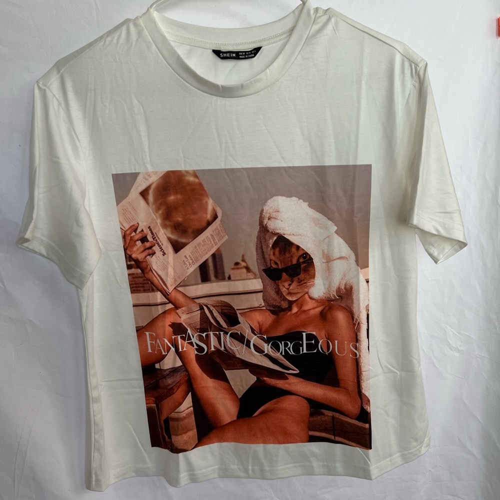 SHEIN Soft White T-Shirt